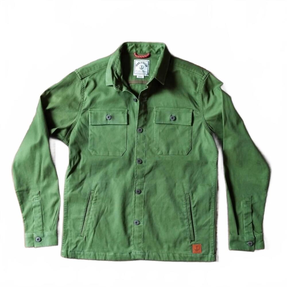 NEW IRON & RESIN men's lassen flex shirt in army